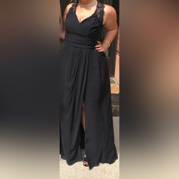 David’s Bridal Floor Length Black Gown Jim Helm Occasions)- Size 12 - Picture 5 of 7